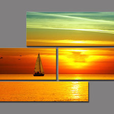 Схема вышивки «триптих закат»