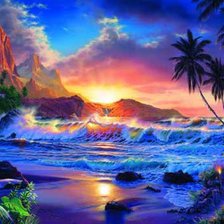 Схема вышивки «Пейзаж»