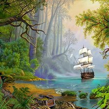 Схема вышивки «парус»