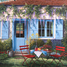 Схема вышивки «Во дворе»