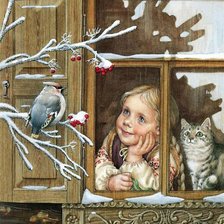 Схема вышивки «У окна»