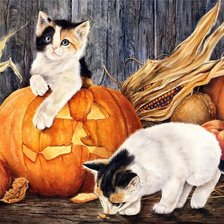 Схема вышивки «котята»