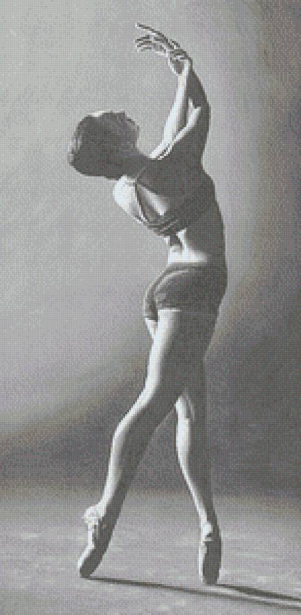 Балет - дама, живопись, люди, женщина, балет, монохром, танец - предпросмотр