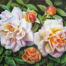 Схема вышивки «розы»