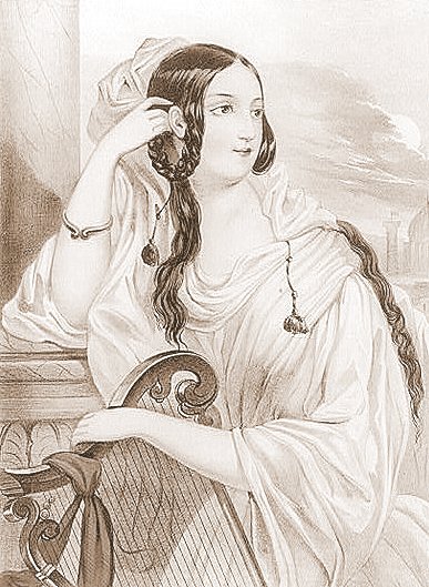 Женский образ (карандаш) - монохром, ретро, живопись, дама, люди, сепия, женщина - оригинал