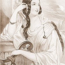 Схема вышивки «Женский образ (карандаш)»