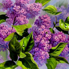 Схема вышивки «сирень»