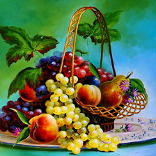 Схема вышивки «корзина с фруктами»