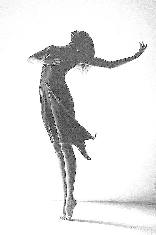 Женский образ - монохром, люди, девушка, танец, дама, женщина - оригинал