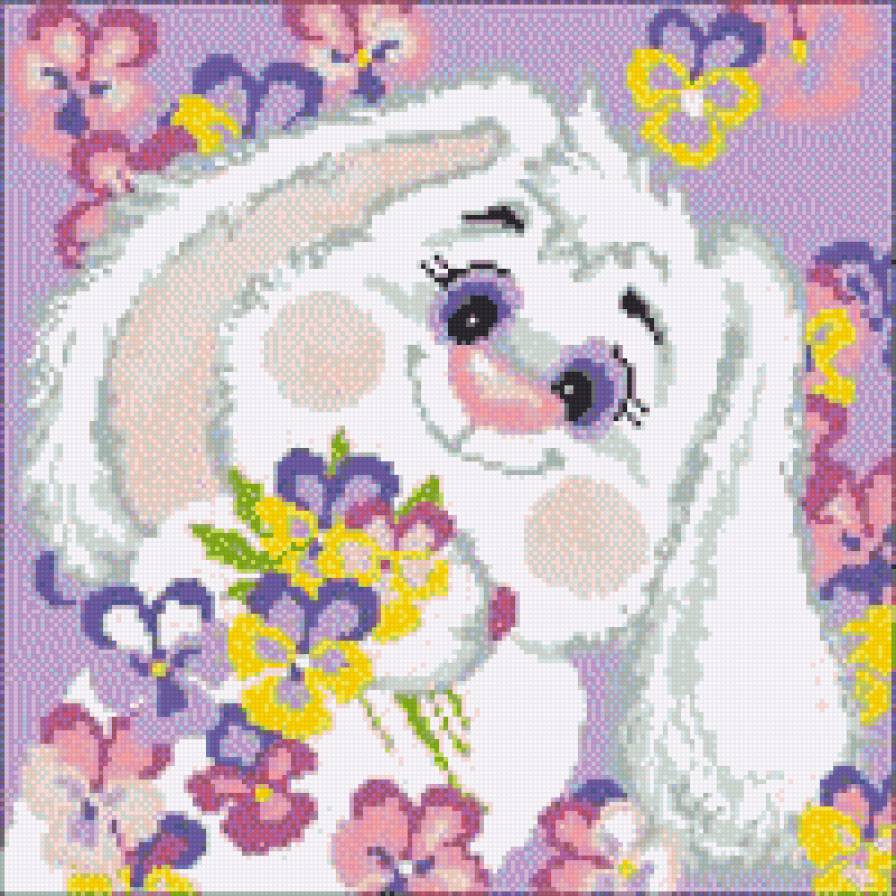 зайчик на подушку - детское, цветы, подушка, заяц, животные - предпросмотр