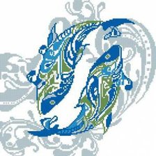 Схема вышивки «зодиак рыбы»