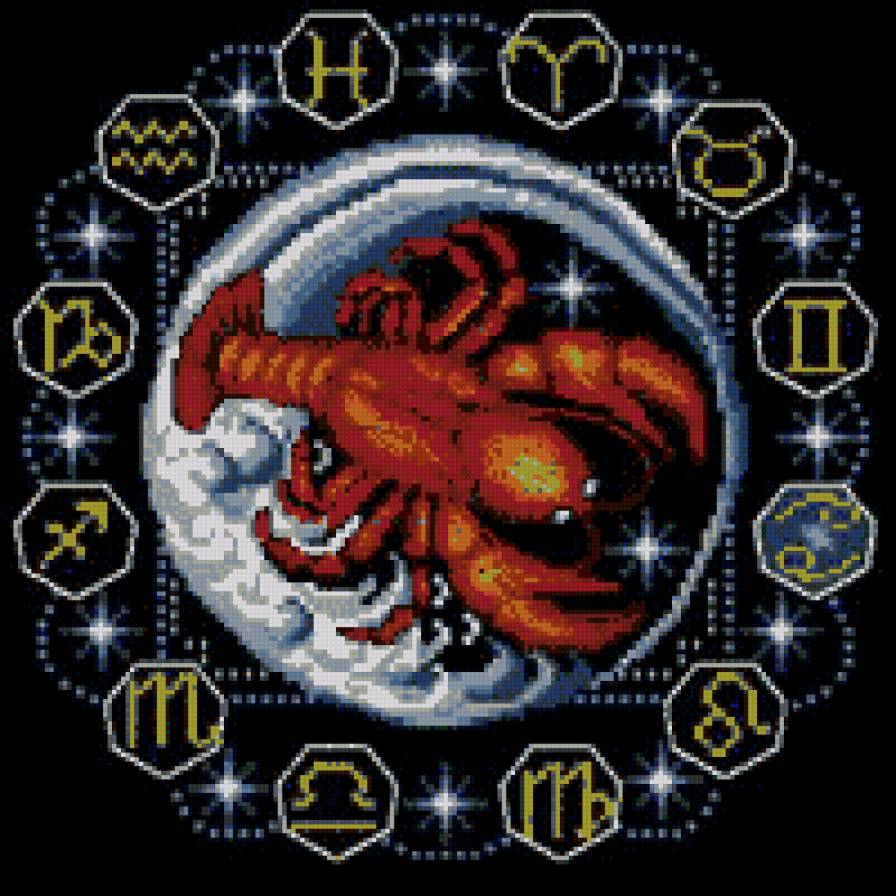 зодиак рак - гороскоп, зодиак, подушка, знак - предпросмотр