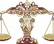 Схема вышивки «зодиак весы»