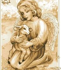 Схема вышивки «ангел с козленком»