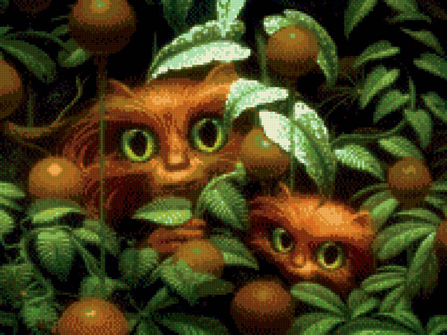 Пушистые зверушки - фентези, аниме, лес, зверушки, пушистики, мультфильм, звери - предпросмотр