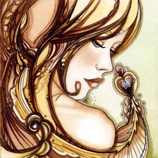 Схема вышивки «Девушка»