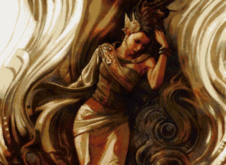 Восточная девушка - фентези, аниме, восток, девушки - предпросмотр