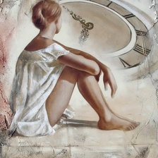 Схема вышивки «"Как быстро утекает время..."»