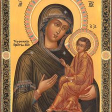 Схема вышивки «Тихвинская божия матерь»