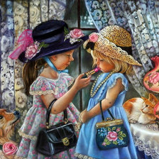 Схема вышивки «дети»