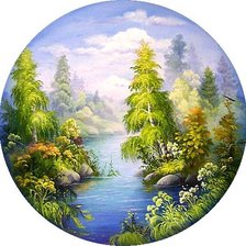 Схема вышивки «Певучие пейзажи России»