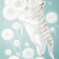 Схема вышивки «Одуванчиковый кот»