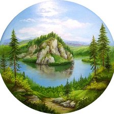 Схема вышивки «Певучие пейзажи России»