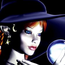 Схема вышивки «Ведьмочка»