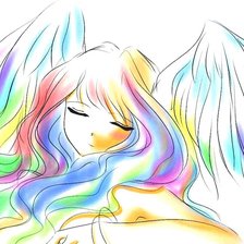 Схема вышивки «Радужный ангел»