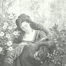 Схема вышивки «Красавица и чудовище (по картине Ruth Sanderson)»