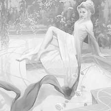 Схема вышивки «Женский образ (живопись)»