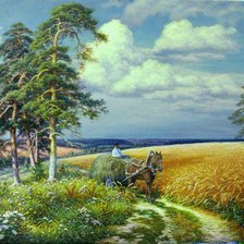 Схема вышивки «пейзаж»