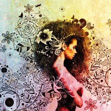 Схема вышивки «девушка»