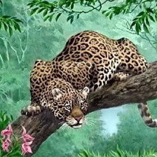 Схема вышивки «леопард»