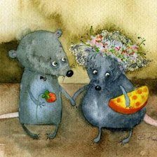 Схема вышивки «Мышки»