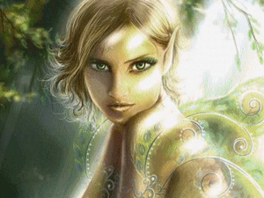 Лесной эльф 2 - портрет, волшебство, сказка, девушка - предпросмотр