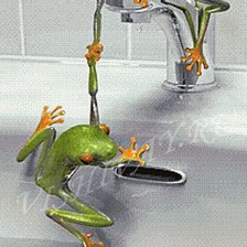 Схема вышивки «лягушки подружки»