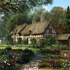 Схема вышивки «Домик»