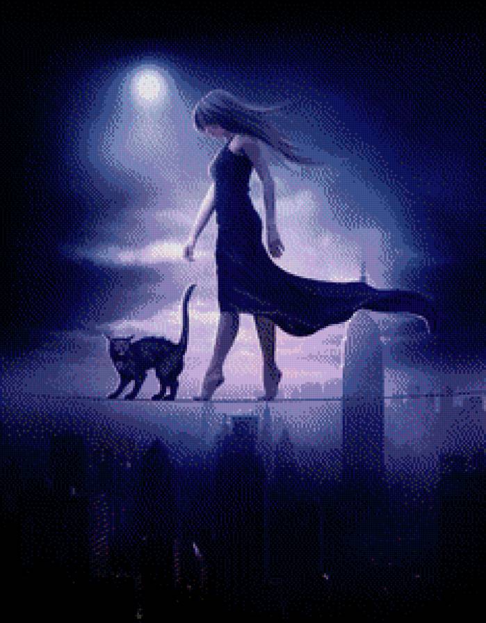 №511943 - кошка, животные, девушка, люди - предпросмотр