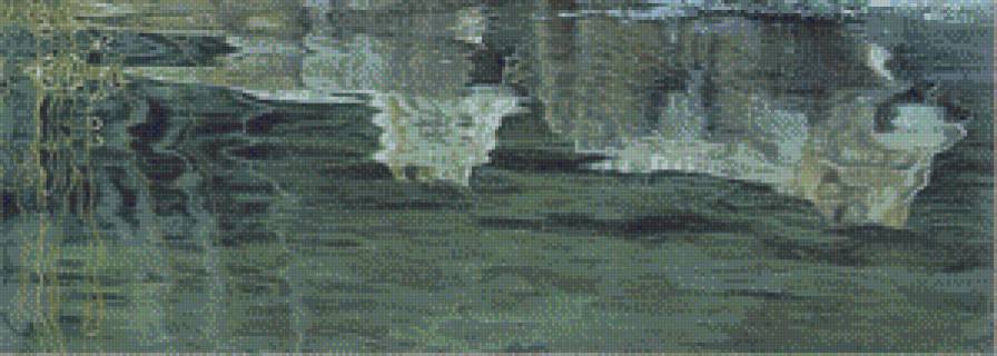 Волчья семья диптих низ - предпросмотр