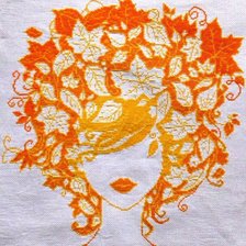 Схема вышивки «Рыжая бестия»