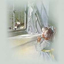 Dziewczynka przy oknie:)