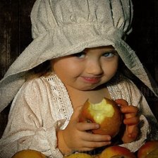 Схема вышивки «Dziecko z jabluszkami:)»