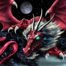 Схема вышивки «красный дракон»