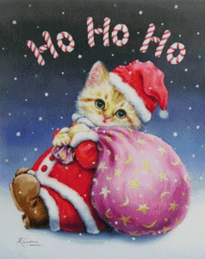 Дед мороз - котята, животные, кошки - предпросмотр