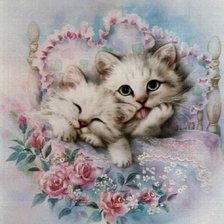 Схема вышивки «Кошечки»