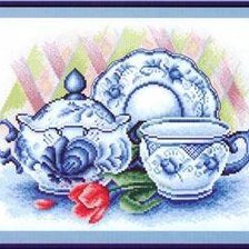 Схема вышивки «гжель»