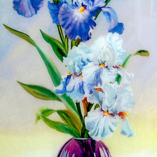 Схема вышивки «ирисы (200x100)1»