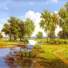 Схема вышивки «пейзаж»