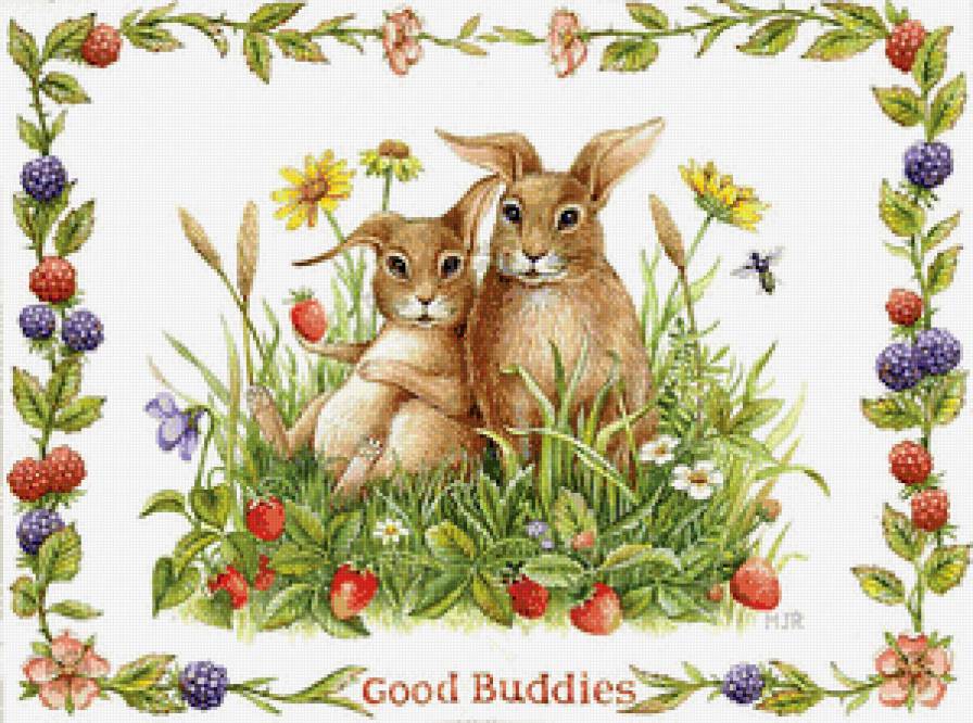 Зайчата - животные, зайцы, подушка - предпросмотр